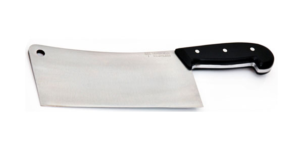 KITCHEN KNIFE CHOPPER BONE CLEVER 8 D2 K110 STABILIZED BLACK HORNBEAM PABIS